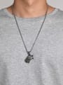 thumb Stainless steel Animal Hip Hop Wolf Head Pendant Necklace 1
