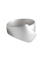 thumb 925 Sterling Silver Minimalist  Irregular Free Size Ring 4