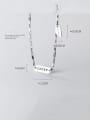 thumb 925 Sterling Silver Simple fashion letters LUCKY square Necklace 2