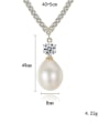thumb S925 Sterling Silver with 3A zircon  freshwater pearl  Necklace 4