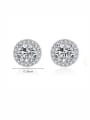 thumb 925 Sterling Silver Cubic Zirconia Round Classic Stud Earring 3