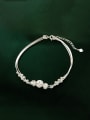thumb 925 Sterling Silver Minimalist   Bead Anklet 2