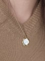 thumb 925 Sterling Silver Shell Hexagon Minimalist Necklace 2