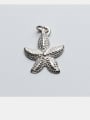 thumb 925 Sterling Silver With Black Gun Plated Cute Sea Star Pendant  DIY Jewelry Accessories 2