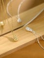 thumb 925 Sterling Silver Irregular Vintage Simple thread drop-shaped Necklace 1
