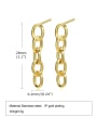 thumb Stainless steel Geometric Chain Minimalist Drop Earring 2