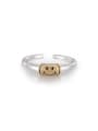 thumb 925 Sterling Silver Smiley Minimalist Band Ring 2