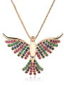 thumb Copper Cubic Zirconia Multi Color Bird Luxury Necklace 0