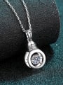 thumb Sterling Silver 0.5 CT Moissanite Dainty Irregular  Pendant Necklace 1