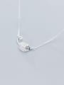 thumb 925 Sterling Silver Rhinestone  Cute Mouse pendant Necklace 2
