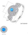 thumb 925 Sterling Silver Cubic Zirconia Full Diamond Round Dainty Band Ring 4