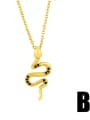 thumb Copper Cubic Zirconia Snake Ethnic Necklace 2