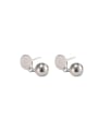 thumb 925 Sterling Silver Bead Geometric Minimalist Drop Earring 0