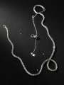 thumb 925 Sterling Silver Round Minimalist Chain Necklace 0