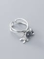 thumb 925 Sterling Silver Vintage cute flower pony pendant Ring 0