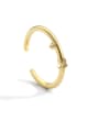 thumb Brass Cubic Zirconia Irregular Minimalist Band Ring 0