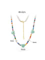 thumb 925 Sterling Silver Natural Stone Heart Trend Beaded Necklace 2