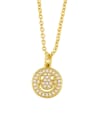 thumb Brass Cubic Zirconia Smiley Vintage Necklace 3