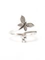 thumb 925 Sterling Silver Cubic Zirconia Butterfly Vintage Band Ring 4