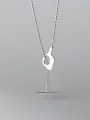 thumb 925 Sterling Silver Geometric Minimalist Bead  Chain Necklace 3