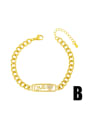 thumb Brass Cubic Zirconia Star Hip Hop Link Bracelet 2