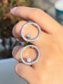 thumb Brass Cubic Zirconia Geometric Minimalist Ring 1