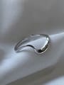 thumb 925 Sterling Silver Irregular Minimalist Free Size Ring 0