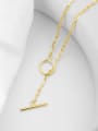 thumb 925 Sterling Silver Geometric Tassel Minimalist Cross Chain OT Chain Necklace 3