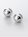 thumb 925 Sterling Silver Ball Minimalist Stud Earring 2