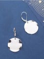 thumb 925 Sterling Silver Smooth Round Minimalist Huggie Earring 0