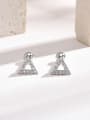 thumb Stainless steel Cubic Zirconia Triangle Dainty Stud Earring 2