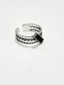 thumb 925 Sterling Silver With Antique Silver Plated Vintage Square Midi Rings 0
