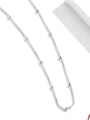 thumb 925 Sterling Silver With White Gold Plated Minimalist Necklaces 3