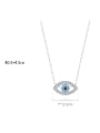 thumb 925 Sterling Silver Cubic Zirconia Evil Eye Minimalist Necklace 2