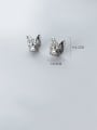 thumb 925 Sterling Silver Lion Vintage Stud Earring 3