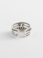 thumb 925 Sterling Silver Cubic Zirconia Geometric Vintage Stackable Ring 3