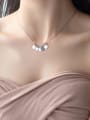 thumb 925 sterling silver simple fashion Round Pendant Necklace 1