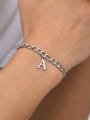 thumb Stainless steel Letter Hip Hop Link Bracelet 3