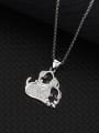 thumb 925 Sterling Silver Cubic Zirconia Dog Cute Necklace 3