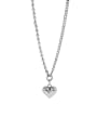 thumb 925 Sterling Silver Smooth Heart Vintage Necklace 3