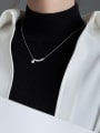 thumb 925 Sterling Silver Letter Minimalist  Geometry Pendant Necklace 2