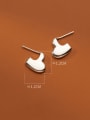 thumb 925 Sterling Silver Irregular Minimalist Drop Earring 3