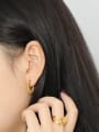 thumb 925 Sterling Silver Simple geometric  twist circle earrings 2