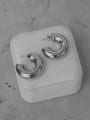 thumb Titanium Steel Smooth Geometric Minimalist Stud Earring 2