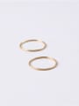 thumb Titanium With Imitation Gold Plated Simplistic Round Band Rings 3