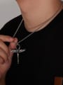 thumb Stainless steel Dragonfly Vintage Regligious Necklace 1