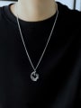 thumb Stainless steel Personality Splicing Elk couple Pendant Necklace 3