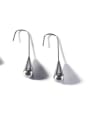 thumb Titanium Steel Smooth Water Drop Minimalist Hook Earring 3