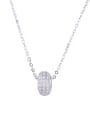 thumb Brass Cubic Zirconia Round Vintage Necklace 1