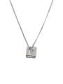 thumb 925 sterling silver simple Hollow  cube Necklace 0